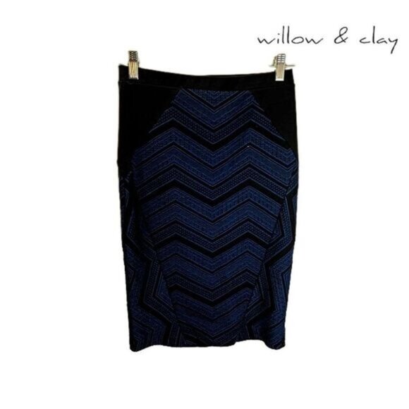 Willow & Clay‎ Women Elastic Waist Stretch Bodycon Midi Knee Length Pencil skirt - Picture 3 of 7